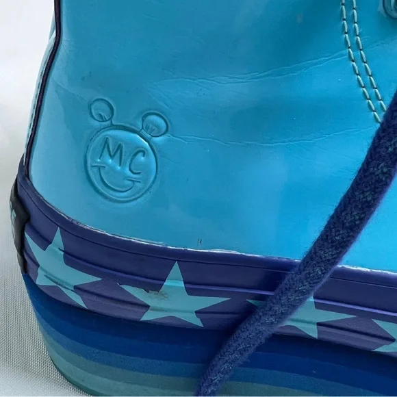 Miley Cyrus Blue Star Platform High Top Converse β’ Womenβs Size 5 πβοΈ - Picture 8 of 9